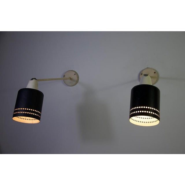 Mid-Century Modern Adjustable Metal Wall Lamps, Germany, 1950s, Set of 2 For Sale - Image 14 of 16