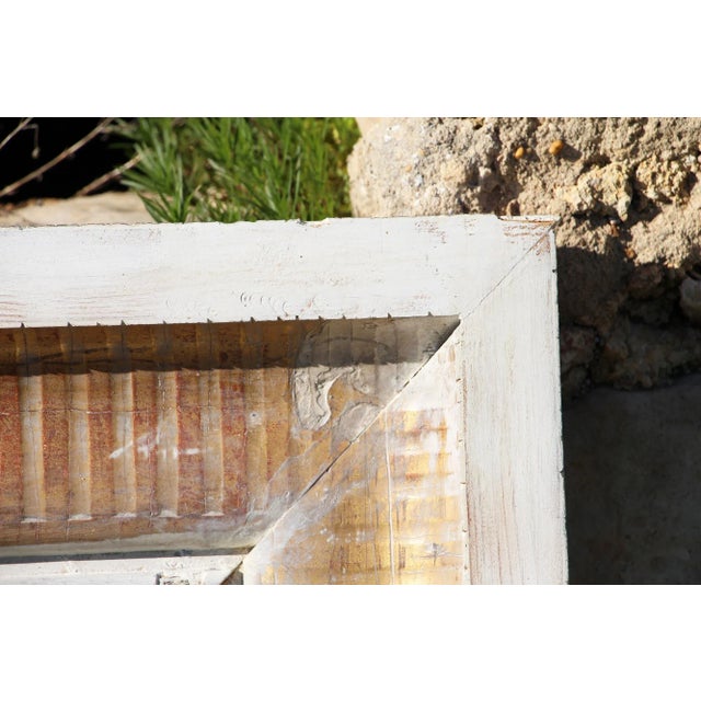 Gold Antique 18th Century Baroque White & Gold Leaf Mirror, Portuguese For Sale - Image 8 of 12