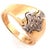 14 Karat Two-Tone Yellow and White Gold Ring With Diamond Cluster 0.30 TDW, Size 7 For Sale In New York - Image 6 of 9