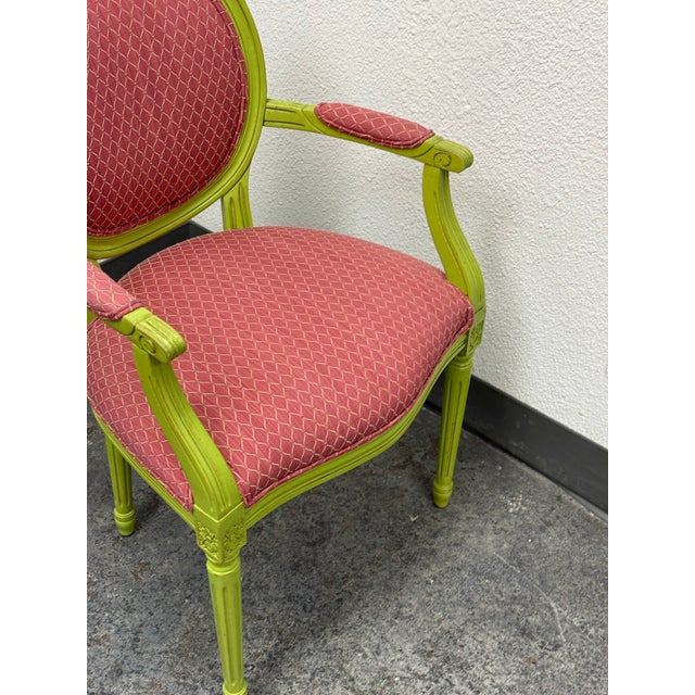 Custom Louis XVI-Style Armchair For Sale - Image 9 of 12