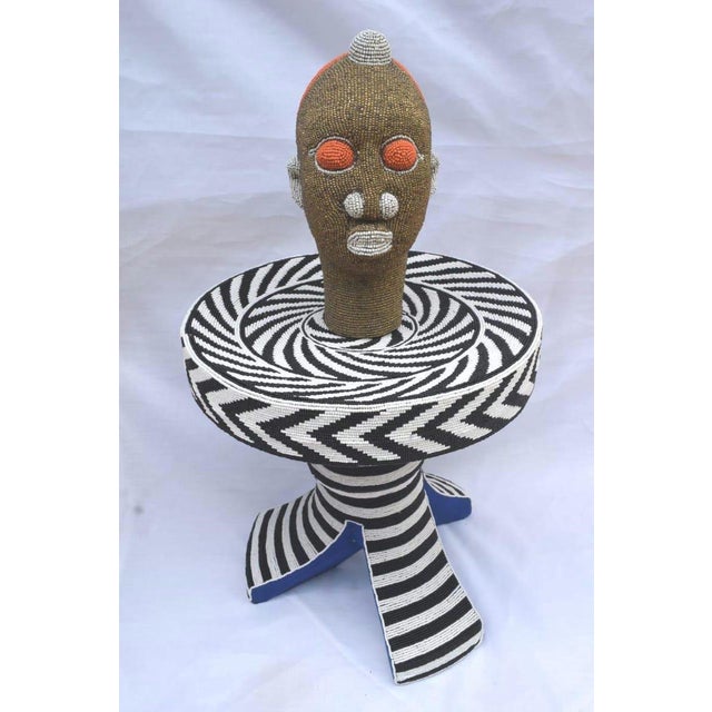 African Side Table Chair For Sale - Image 4 of 4