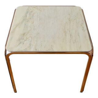Brass and Marble Coffee Table, 1970s For Sale