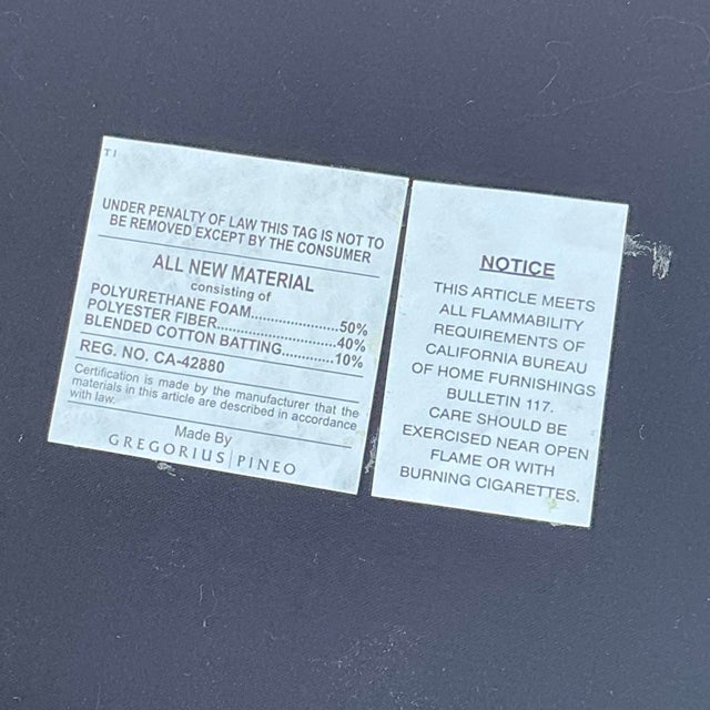 Vintage Regency Gregorius Pineo Dining Chairs in Fortuny Upholstery - Set of 6 For Sale - Image 9 of 11