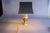 Gold-Toned Owl Table Lamp with Black Shade attributed to Loevsky & Loevsky, 1960s For Sale - Image 4 of 5