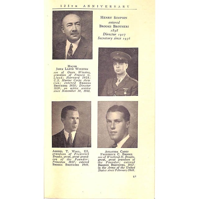 "Brooks Brothers: One Hundred Twenty-Five Years 1818-1943" For Sale - Image 11 of 14