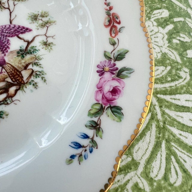 1930s Set of 6 Sevres birds bread plates // Traditional decor // decorative fine china // hand decorated and signed by artist // mix and match For Sale - Image 10 of 10