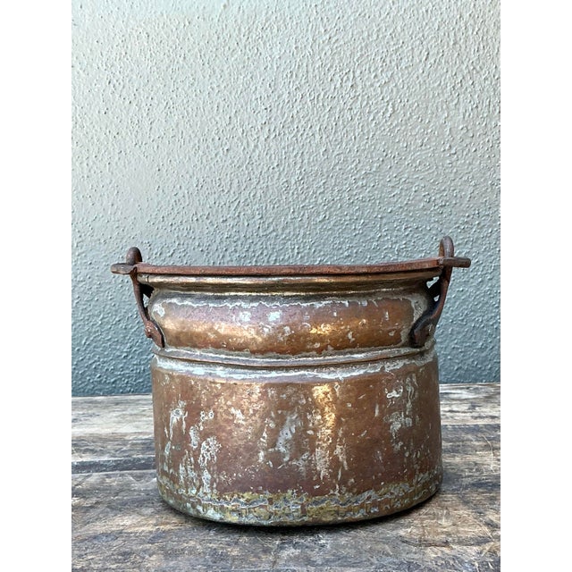 Copper Vintage Hand Hammered Copper Bowl For Sale - Image 8 of 12