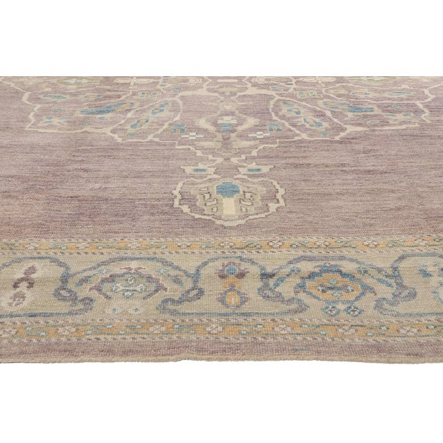 Vintage Modern Turkish Oushak Rug - 12'01 X 15'07 For Sale - Image 4 of 9