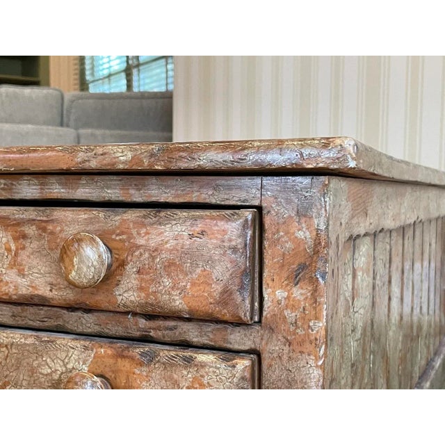 Late 20th Century Vintage Three Drawer Flat File Style Pine Coffee Table For Sale - Image 4 of 6