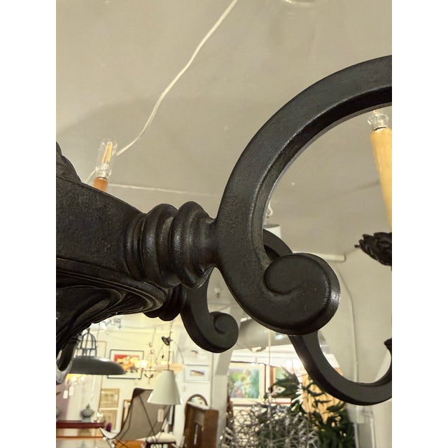 Metal Vintage Mauldin Lighting Bespoke Spanish Revival Chandelier For Sale - Image 7 of 12