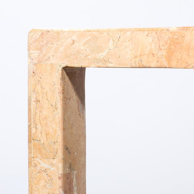 Mid-Century Tessellated Muted Rose & Off White Stone Pedestal by Maitland Smith For Sale - Image 9 of 18