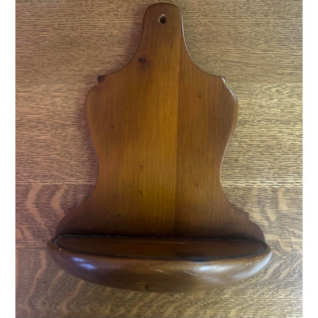 Traditional Small Vintage Wooden Shelf For Sale - Image 3 of 4