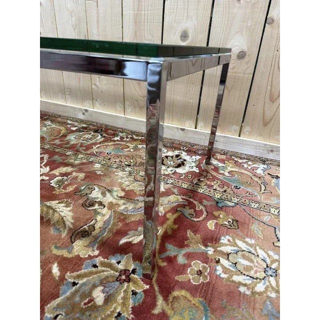 Chromed Metal and Glass Coffee Table, 1970s For Sale - Image 3 of 8