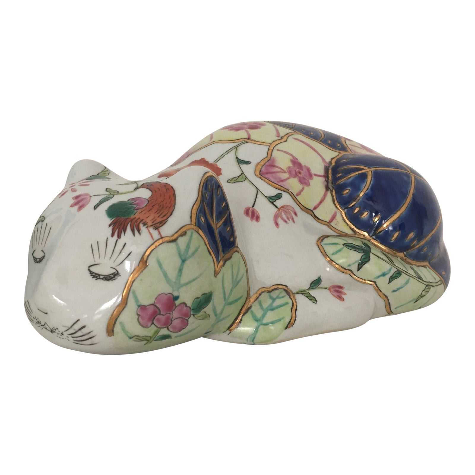 1970s Chinese Porcelain Cat Figurine Chairish