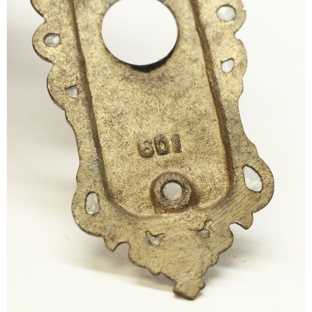 Mid 20th Century Brass Door 4.375 In. Back Plate With Ornate Edges For Sale - Image 4 of 4