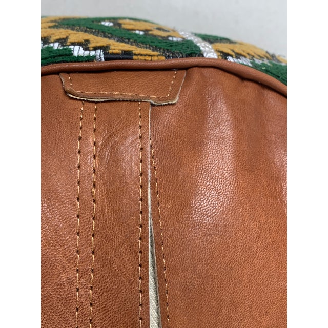 Moroccan Ottoman Floor Pouf Cover For Sale - Image 6 of 7