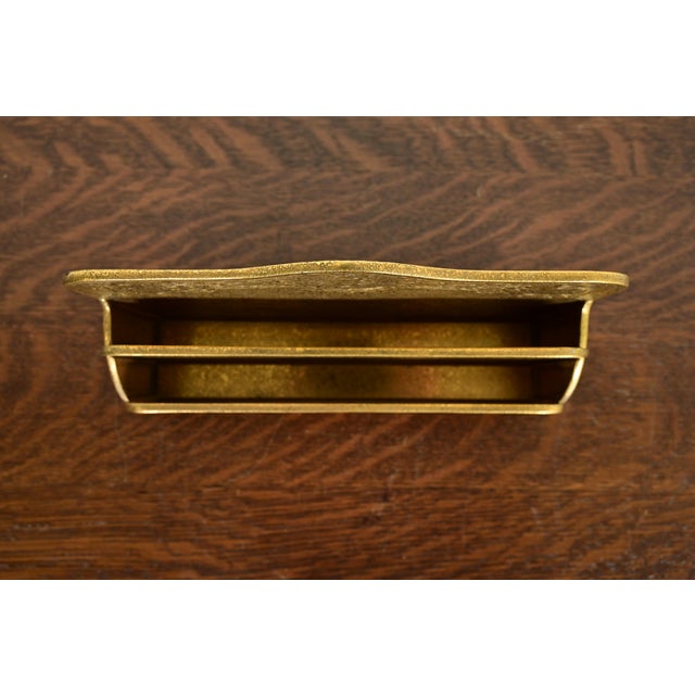 Early 20th Century Tiffany Studios New York Zodiac Pattern Bronze Doré Letter Rack For Sale - Image 5 of 15