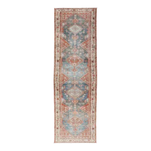 Early 20th Century Antique Persian Malayer Runner With Geometric Medallion Design