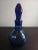 1980s Vintage Cobalt Blue Blown Glass Cruet For Sale - Image 5 of 6