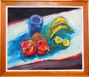 George Chemeche, Still Life Tabletop with Fruit, 1965
