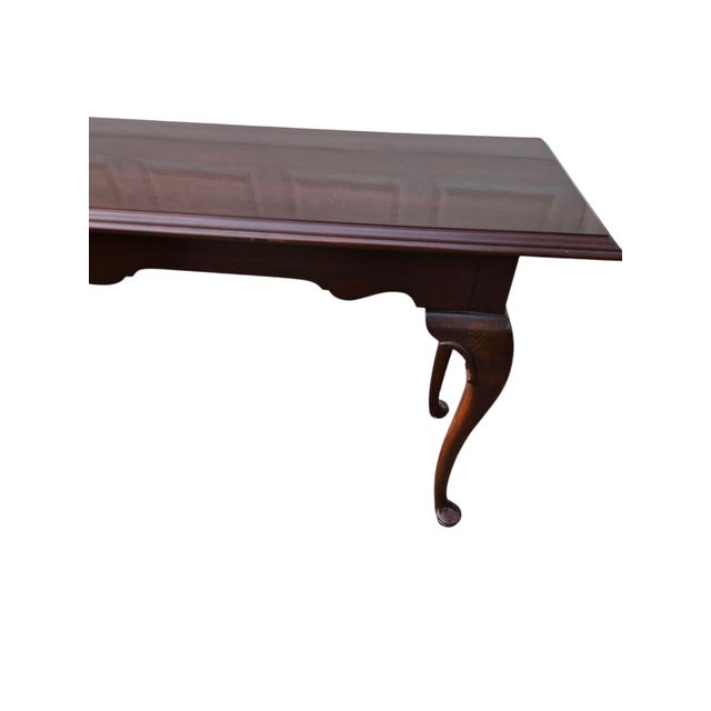 Ethan Allen 1980s Ethan Allen Georgian Console Table Server Sofa Table Chippendale Cherry For Sale - Image 4 of 18