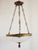 Vintage Empire Style Crystal & Antique Brass Pendant Fixture For Sale - Image 4 of 12
