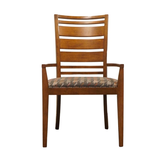 Set of 2 Thomasville Modern Theory Collection Retro Walnut Dining Arm Chairs 46621-822 For Sale In Kansas City - Image 6 of 13