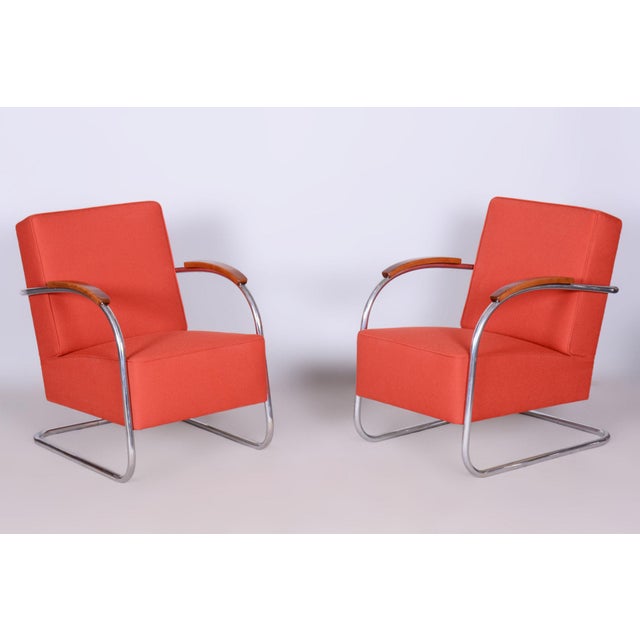 Set of Vintage Bauhaus Armchairs in Chrome from Mücke Melder, 1930s For Sale - Image 13 of 14