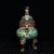 Blue Vintage Cloisonné Enamel Dragon-Handled Tripod Censer With Qianlong Mark For Sale - Image 8 of 9