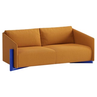 Mustard Timber 3-Seater Sofa by Kann Design For Sale