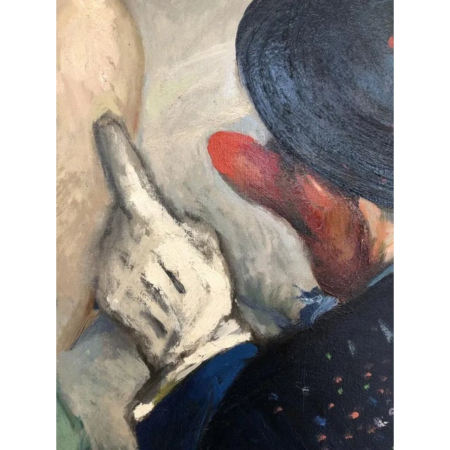 1970s Giannino Marchig, La Paternale, 1973, Oil on Canvas For Sale - Image 5 of 12