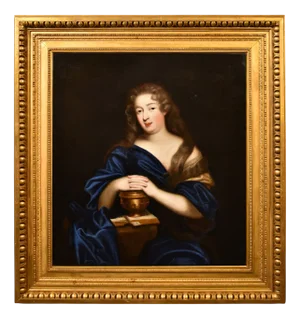 After Pierre Mignard / Le Romain, Portrait of Louise Renée de Keroualle as Magdalene, 1690, Oil on Canvas, Framed
