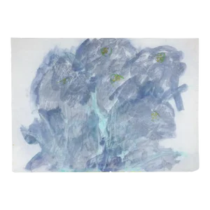 Late 20th Abstract Cloudy Blue Gray Painting