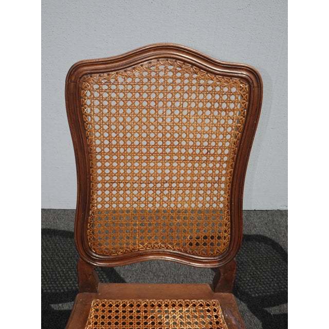 1970s Vintage French Country Brown Cane Side Chairs - a Pair For Sale - Image 5 of 13
