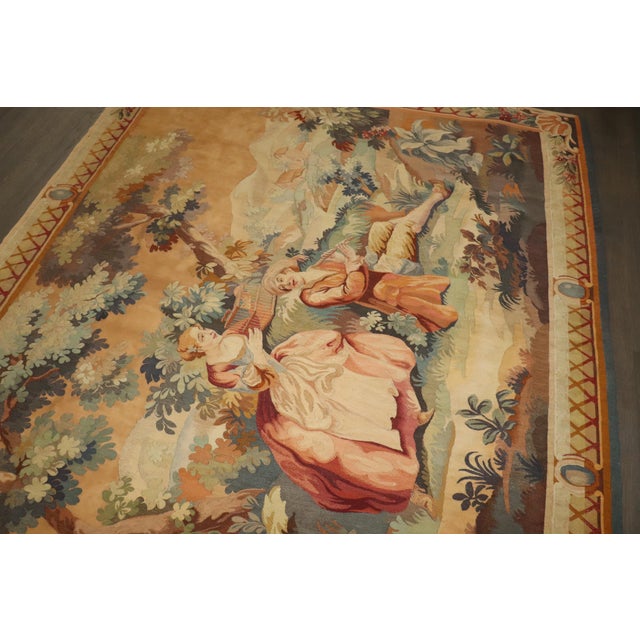 Traditional Late 19th Century Zabihi Collection French Tapestry - 5'10" x 7' For Sale - Image 3 of 12