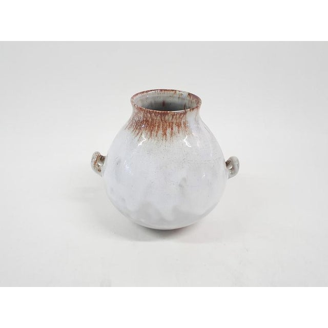 White Glazed Ceramic Vase from Mobach, 1960s For Sale - Image 4 of 4