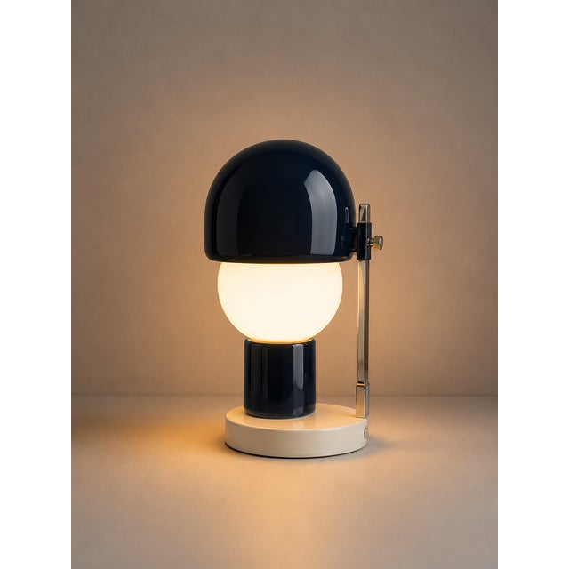 Rare 1960s Italian Space Age table lamp produced by GCME Pistoia A refined example of Midcentury Modern design inspired by...
