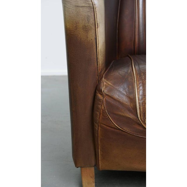Cowhide Leather Delta Chesterfield Aviator Armchair For Sale - Image 9 of 16