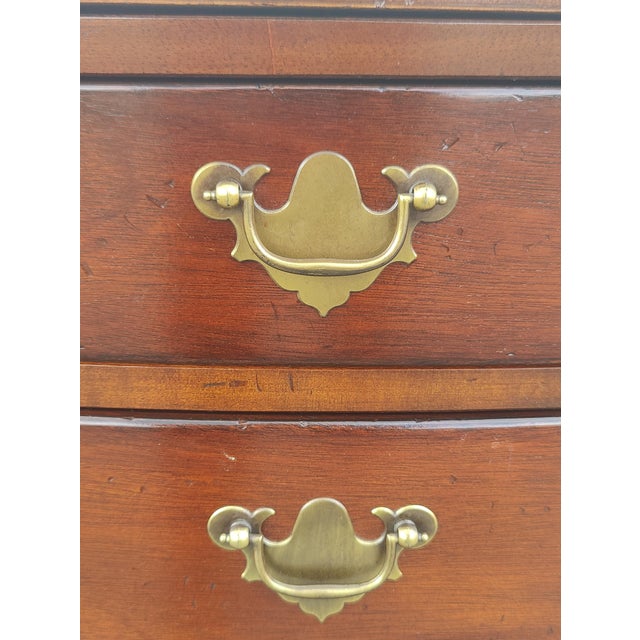 Vintage Lexington Heirloom Solid Mahogany Chippendale Bachelors Chest of Drawers For Sale - Image 9 of 11