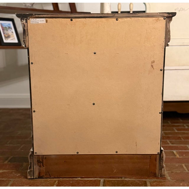 Pair of Three-Drawer Traditional Nightstands in Natural Linen For Sale - Image 9 of 11
