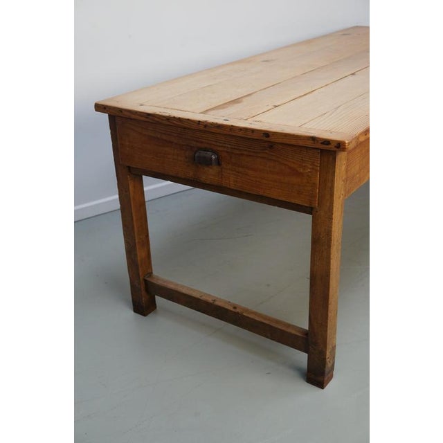Antique Late 19th Century French Rustic Farmhouse Cherry Wood Dining Table For Sale - Image 18 of 18