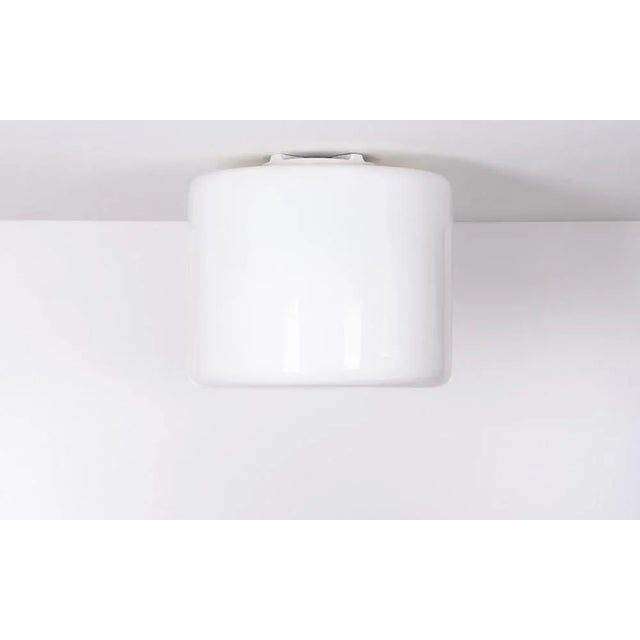 White Large Opaline Pendant Lamp by Prof. Wilhelm Wagenfeld for Lindner, 1930s For Sale - Image 8 of 11