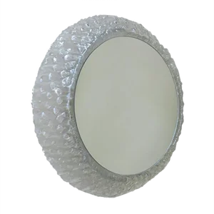 Acrylic Glass Illuminated Round Wall Mirror from Hillebrand, 1970s