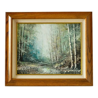 Signed: R. Hazel Landscape of Mill Creek, Ca Original Oil on Canvas Painting For Sale