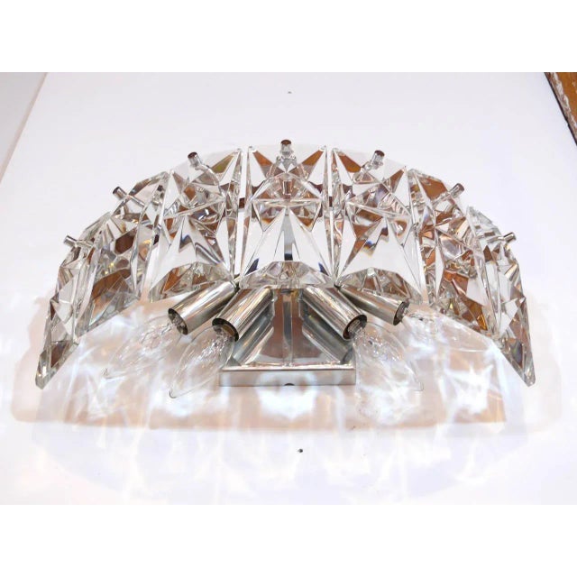 Metal 1960s Prismatic Glass Sconces by Kindeley - a Pair For Sale - Image 7 of 11