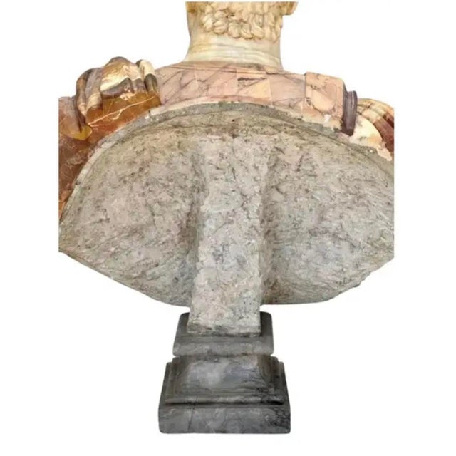 Italian Specimen Marble Busts of Roman Emperors, a Pair For Sale - Image 11 of 17