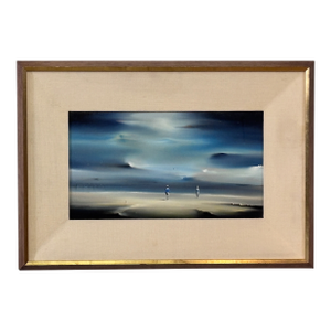 Surreal California Seascape Painting by Robert Watson, 20th Century