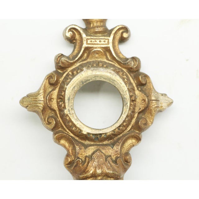 Early 20th Century Pair of Highly Ornate Cherubic Figural 9.375 In. Back Plates For Sale - Image 5 of 10
