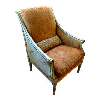 Jeff Zimmerman Upholstered Bergère Chair For Sale
