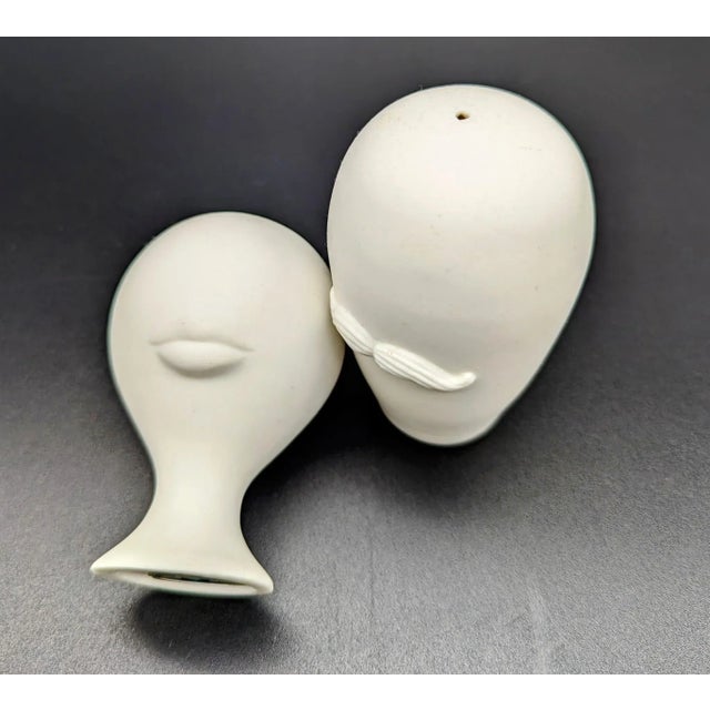 Early 21st Century Jonathan Adler Mr & Mrs Muse Salt and Pepper Shakers, a Pair For Sale - Image 5 of 11